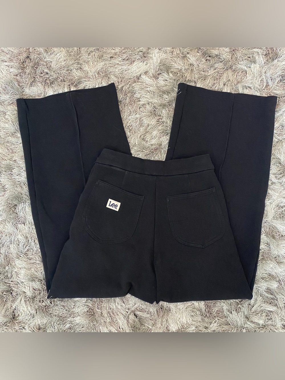 Lee Black Wide Leg Pants with Branded Patch